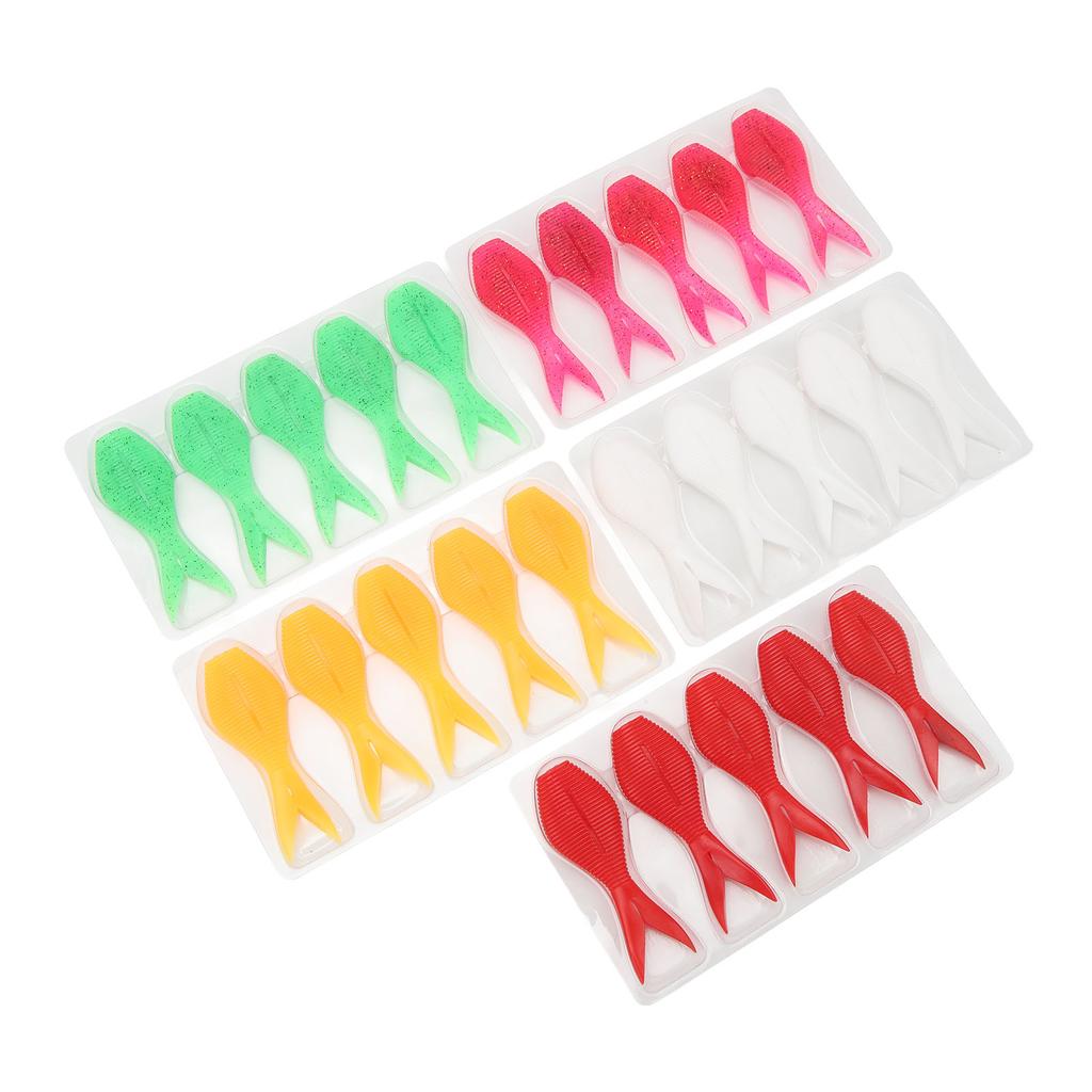 25PCS Fishing Soft Baits TPR High Elasticity Floating Pomfret Bait Artificial Lures Fishing Accessories for Freshwater