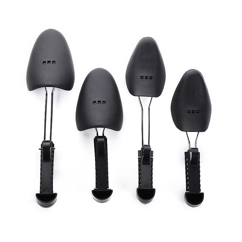 Unisex Black Adjustable Plastic Shoe Tree Stretcher for Leather Shoes and Sneakers