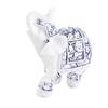 Decorative Elephant Statue Figurine Sculpture Resin Home Decor Collectible Ornament Blue and White Porcelain S(6 X 4 X
