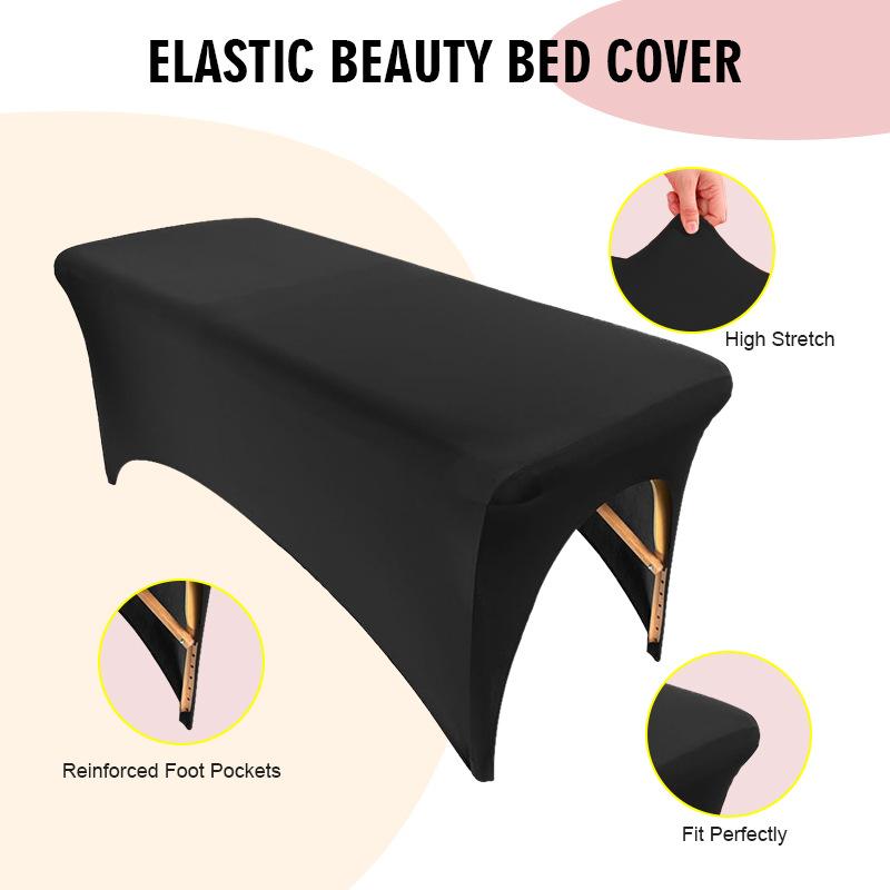 Solid minimalist style tablecloth high elasticity bed cover for beauty beds dining table anti slip anti stain arched table cover
