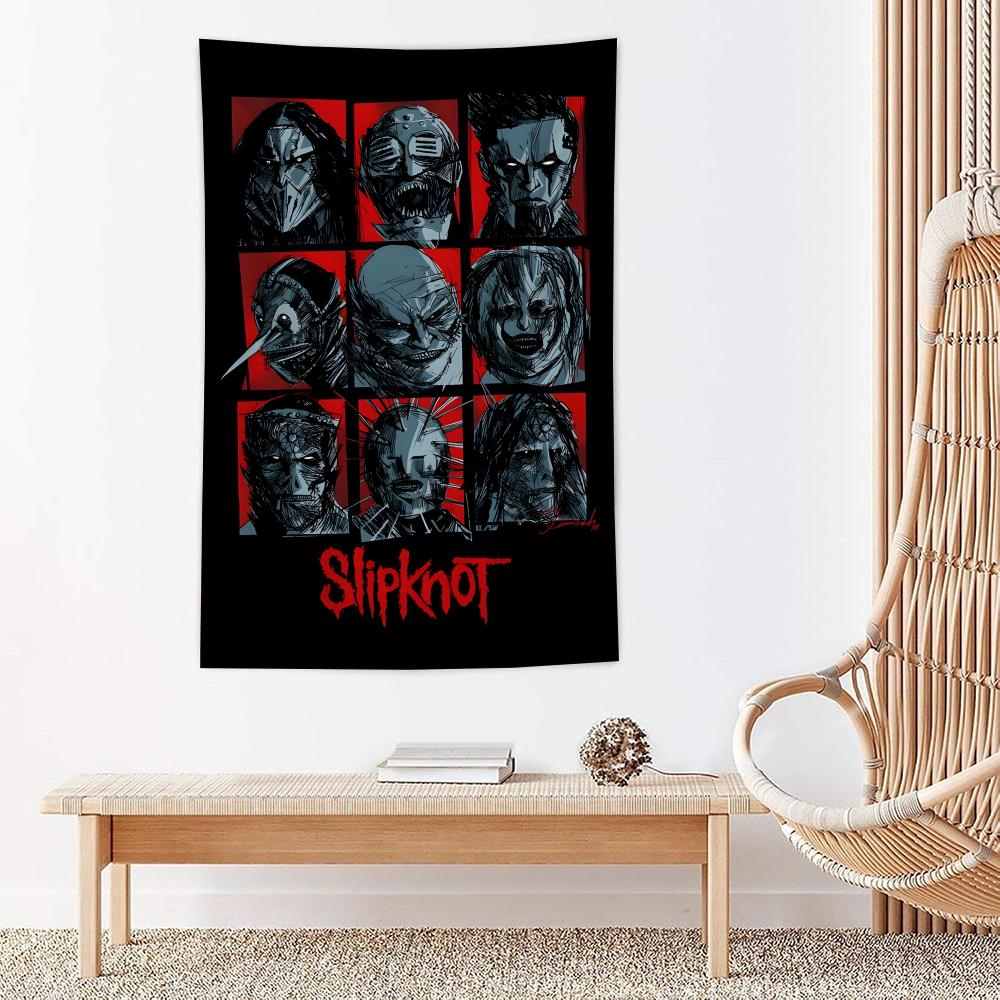 Rock Band Sslipknotses Tapestry Microfiber Wall Hanging For Bedroom Living Room Decor Outdoor Festival Garden Bar Background