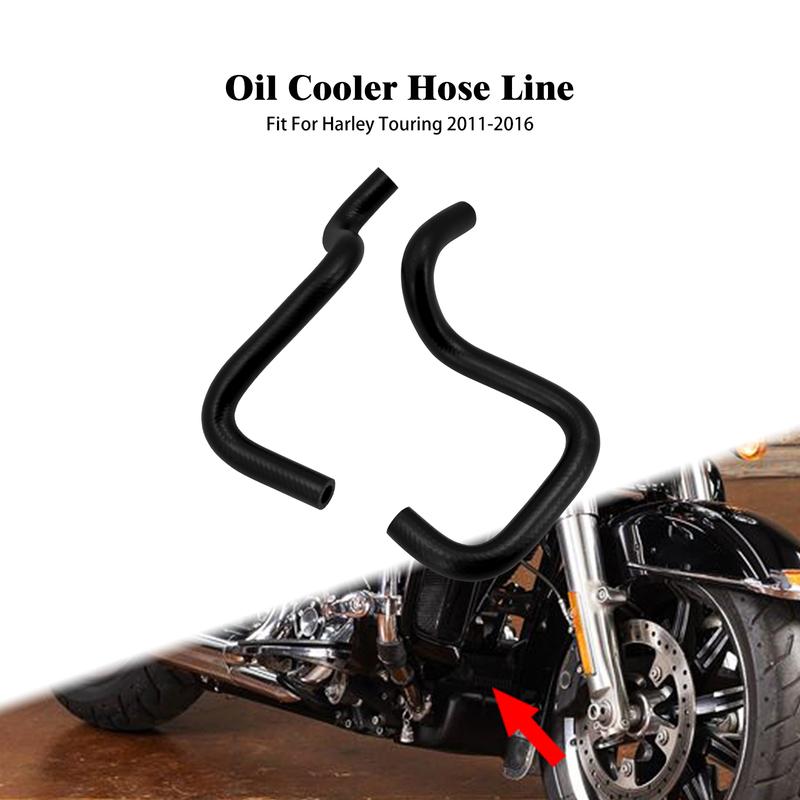 Motorcycle Oil Cooler Hose Line Rubber Oil Drain Tube For Harley Touring Road King Electra Street Glide Ultra Tri FLTRX 2011-16