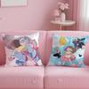 B-Bee And P-Puppycat Cushion Cover Short Plush Double-Sided Printing Home Machine Washable In Warm Winter Pillow Case