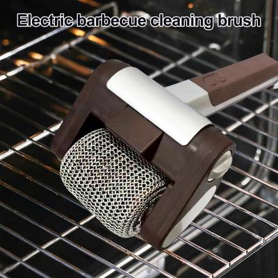 Electric Grill Cleaning Brush Cordless Grill Cleaner Rechargeable Heavy-duty Grill Brush Stainless Steel Grill Scrubber Tool