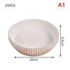 25 stk engangs luftfrityrkoker pergamentpapir bakeoljetett foring non-stick matte