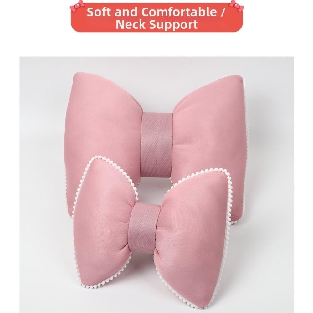 Bow Car Headrest Neck Pillow Universal Summer Fashion Car Headrest  for Women Girls
