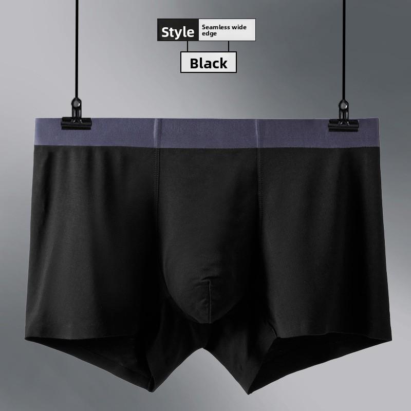 Plus-size Men Modal Graphene Slim Breathable Non-mark Flat-angle Briefs