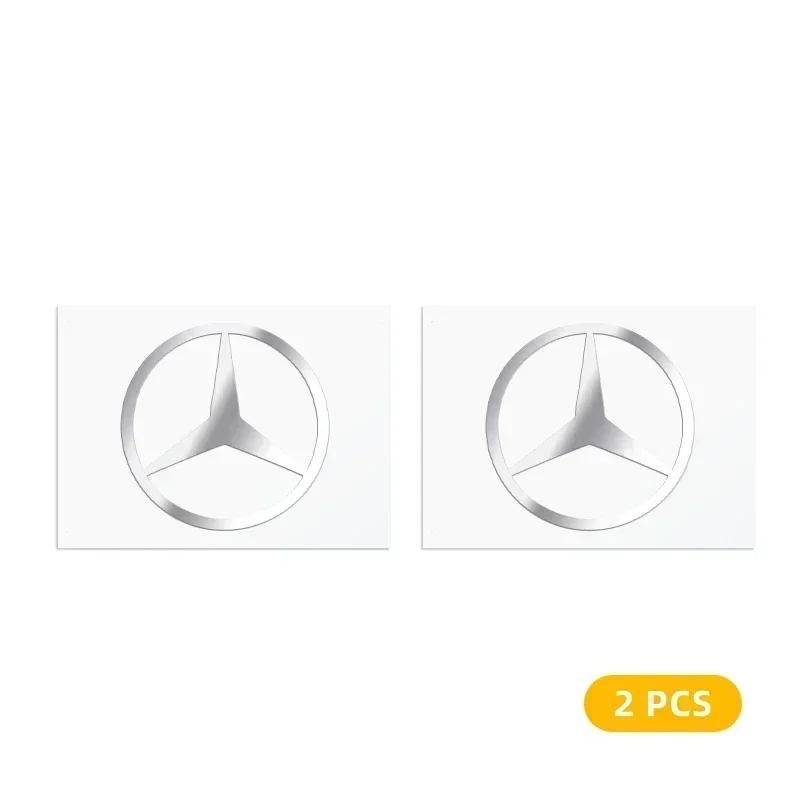 BTY4 2/5/10pcs 3D Metal Car Emblem Sticker Decor Badge Decal Interior Styling For Mercedes benz A B R G Class GLK GLA w204 W251 W463