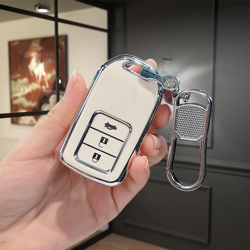 2/3/4/5 Buttons Tpu Car Key Cover Case For Honda Crv Xr-V Cr-V Fit Civic Accord Hr-V Hrv City Odyssey Shell Fob Holder Keyless