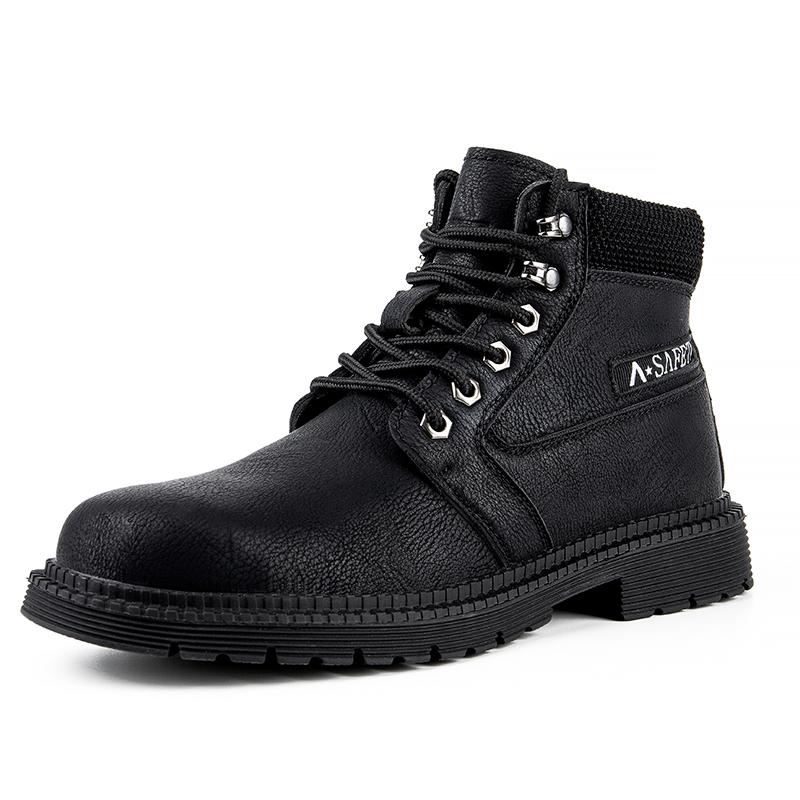 Waterproof Work Boots Steel Toe Anti-Smash Protective Shoes Unisex Outdoor Slip Resistant Mens Indestructible Shoes Size 36-47