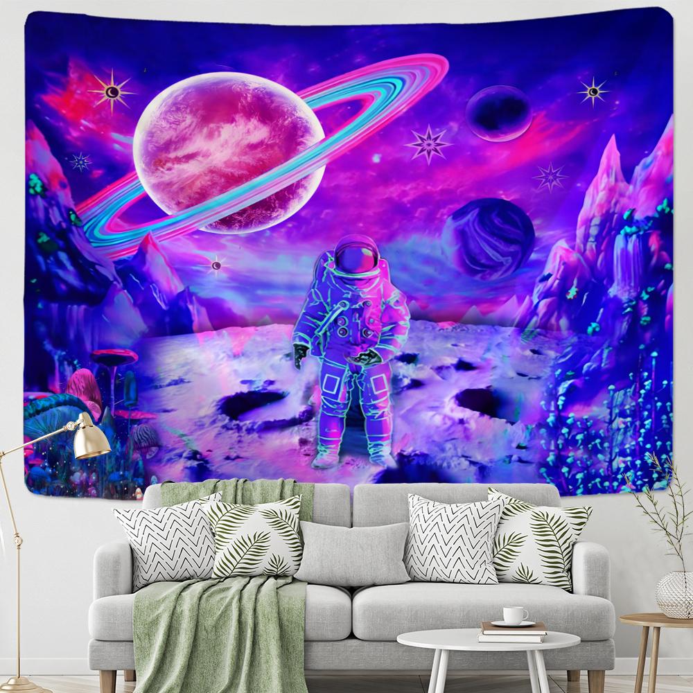 Abstrakte Astronaut Wandteppich Hängen Psychedelic Hippie Tapiz Bunte Universum Zimmer Schlafsaal Wohnkultur Hintergrund