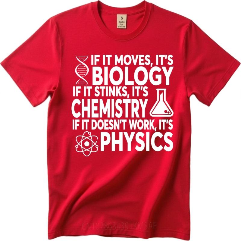 Travel For him Round Neck t shirt If It Moves Its Biology If It Stinks Its Chemistry If It Doesnt Work Its Unisex Tshirt S