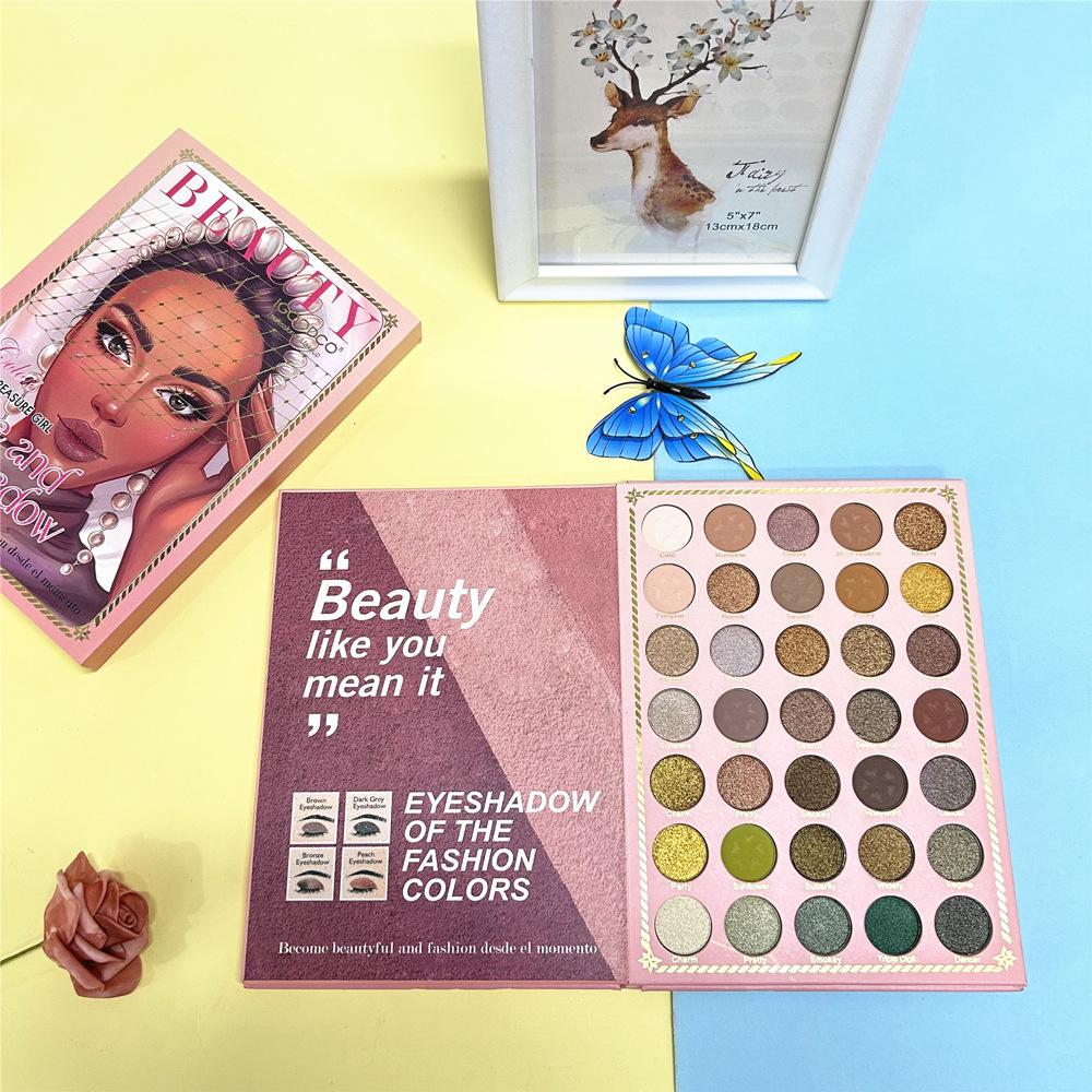 Beauty Pattern, 82-color Book Eye Shadow Palette, Pearlescent, Matte, Highlight, Blush, Contouring, Multi-color Makeup Palette