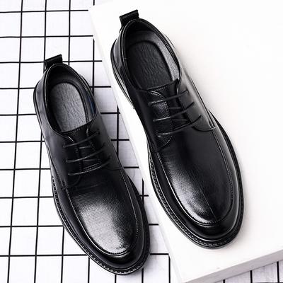 Herren Jugend Business Casual Lederschuhe Low-Top Trend Schnürschuhe Low-Top Anzugschuhe Bräutigam Hochzeitsschuhe
