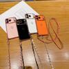 Hochwertige galvanisierte Liebesherz-Crossbody-Lanyard-Hülle für iPhone 16 Pro Max/17/15/14
