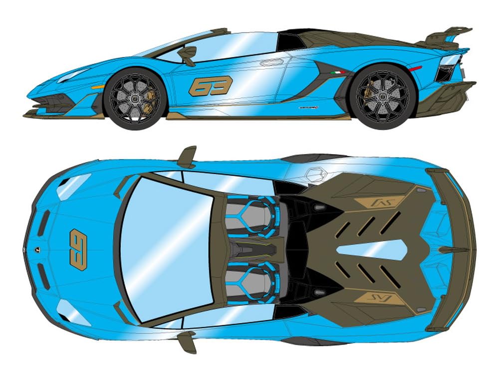 

Макияж EIDOLON Масштаб Aventador SVJ 63 Родстер 2019 Синий Цефей Готовая модель EML030H 1/18