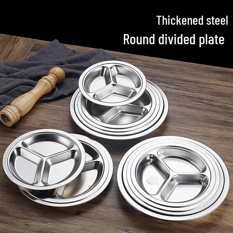 304 Stainless Steel Divided Meal Plate for Kids