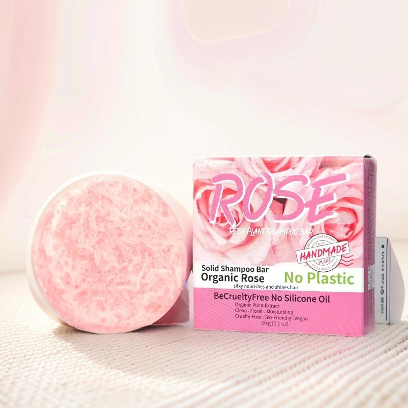 Pink Rose Shampoo Soap, Essential Oil, Handmade Soap, Nourishing, Oil Controlling, Stain Removing, Floral Fragrance Overflowing