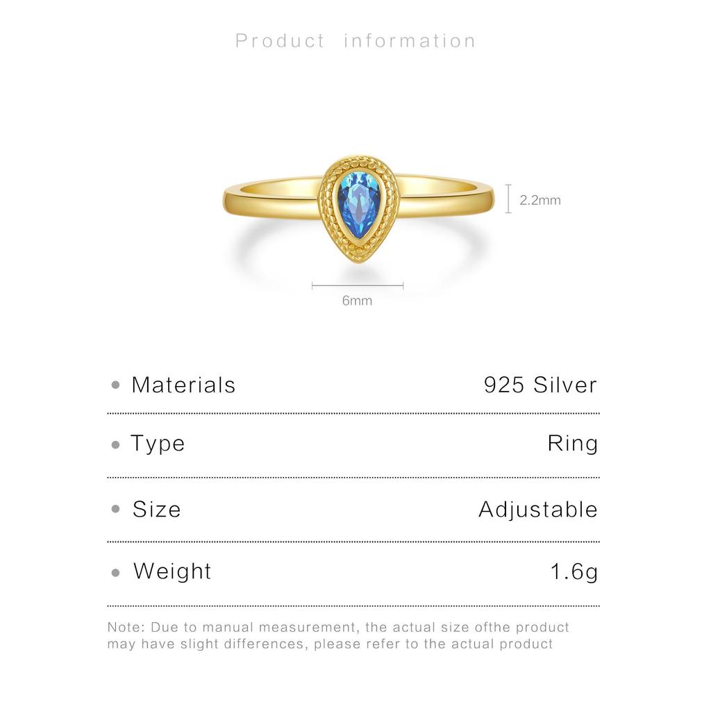 ANDYWEN 925 Sterlingové Stříbro Zlaté Ovály Nastavitelné Luxusní Prsteny Kulaté Luxusní Zirkonové Šperky Dárek