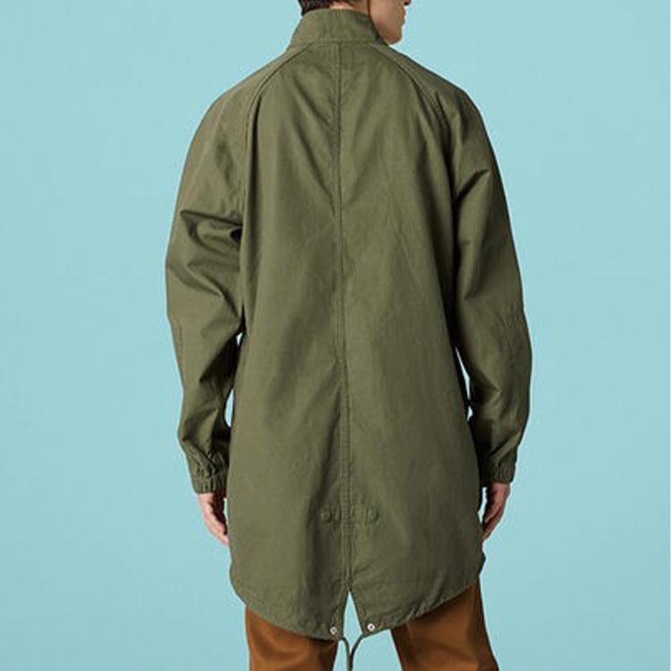 Converse Trench Coats Men's Army Green Stand Collar Moderate 10018369-A02