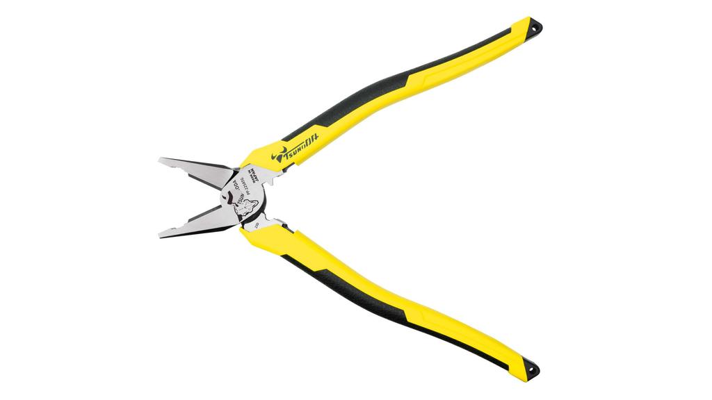 TSUNODA Electrician's Power Pliers, Eccentric, with Crimping Function, 225mm, PP-225ATG