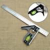 300mm (12") Adjustable Engineers Combination Try Square Right Angle Ruler Set