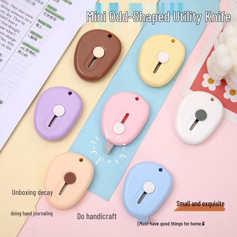 Candy Color Utility Knife: Portable Retractable Box Cutter for Students