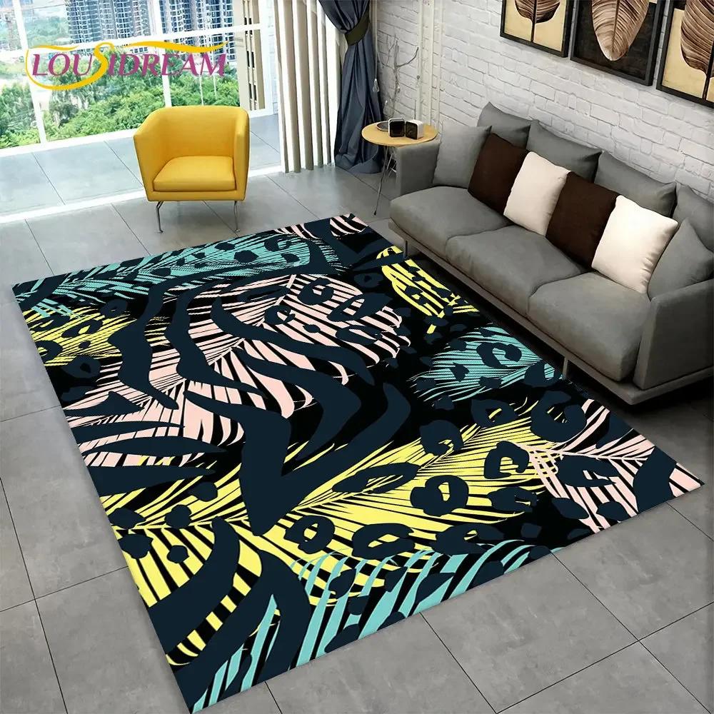 3D Nordic Luxury Flower Rose Area Koberec velký,Koberec pro domácí obývací pokoj Ložnice Sofa Rohožka Dekor,Dětské protiskluzové rohože