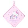SANRIO Set of 3 Towels with Loop Hello Kitty for Children Antibacterial Treatment with Name Space Nursery School Kindergarten 249483