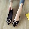 Autumn Women Flats Shoes Sexy Elegant Pointed Low Heel Sneakers Women New Shallow Slip-on Comfortable Casual Loafers