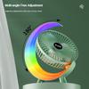 Desktop Small Fan Cool Scrolling Light High Wind Power 3 Speed Adjustment Outdoor Camping Home Dormitory Portable USB Charging