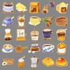 50 Creative Coffee Stickers Cartoon Hand-painted Small Fresh Decorative Mobile Phone Case Water Cup Sealing Sticker Hand Account Sticker