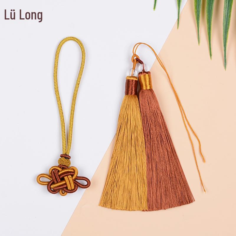 Handwoven Red Chinese Knot Tassel DIY Kit - Small Pendant