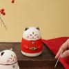 Desktop Toothpick Container Fortune Cat Style Multi Purpose Storage for Toothpicks and Small Items Cute Toothpick Holder