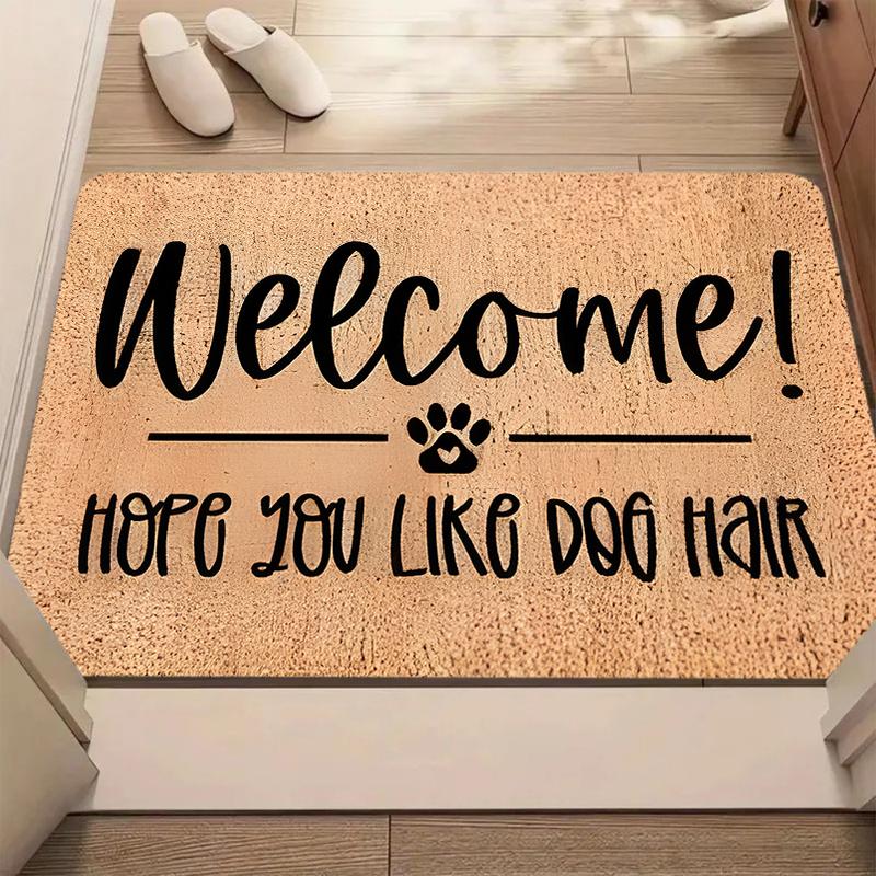 Hummingbird Welcome Hope You Like Ms Rachel Dogs Welcome Print Non-Slip Entryway Mat for Home Decoration In Brown Beige
