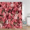 Romantic Rose Shower Curtain - Vibrant Floral & Butterfly Designs for Elegant Bathroom Décor, Waterproof, Easy Care & Soft Touch