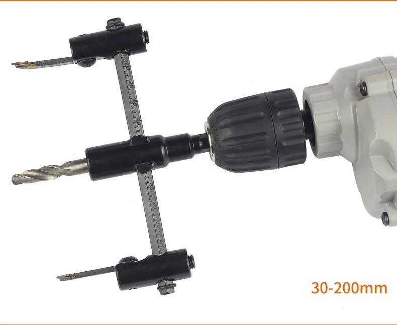 120/200/300mm Adjustable Circle Hole Cutter Wood Drywall Drill Bit Saw Round Cutting Blade Aircraft Type  Tool