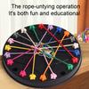 1 Set Kids Rope Untangling Game Twisted Rope Knots Challenge Board