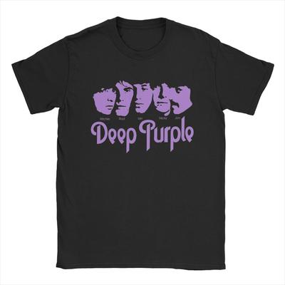 Men T-Shirts Deep Purple Novelty Cotton Tees Short Sleeve T Shirt Crew Neck Tops Summer