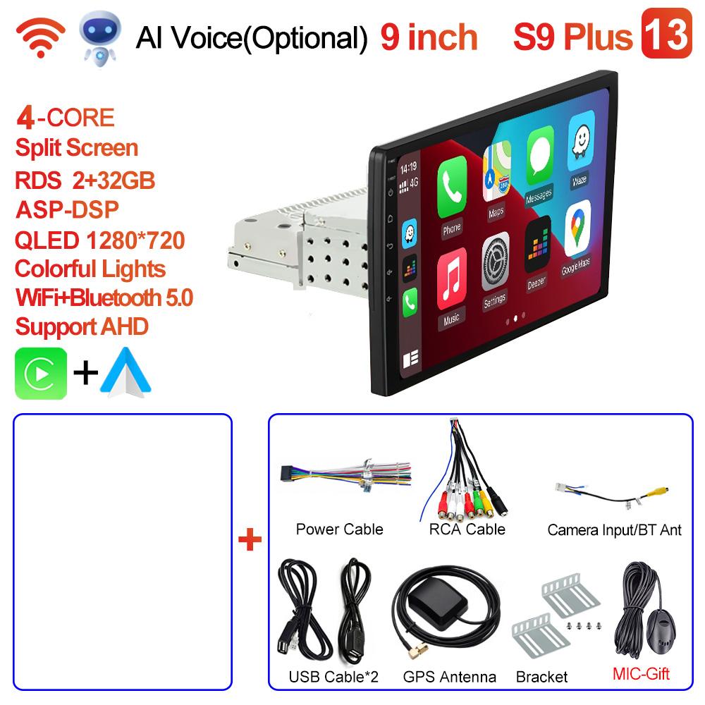 7'' 9'' 10'' 8Core Android 1Din Car Multimedia CarPlay Universal Navigation GPS 1 DIN Headunit Auto Radio Audio Stereo Dvd