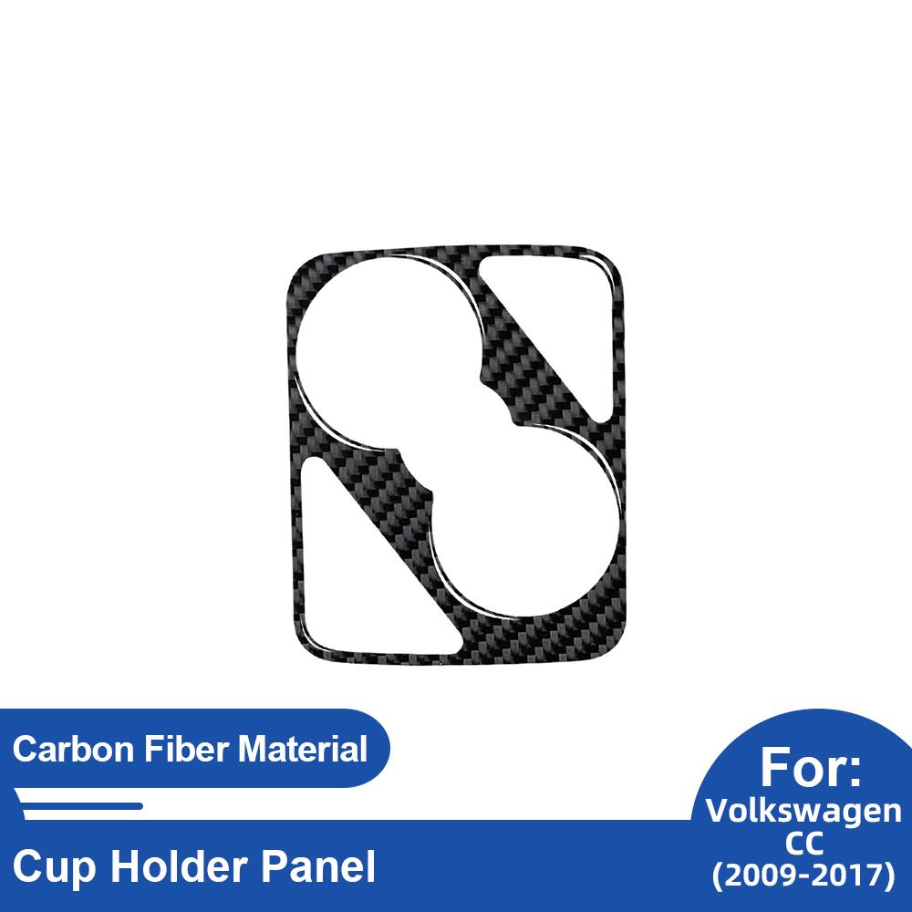 For Volkswagen CC 2009-2010-2011-2012-2013-2014-2015-2016-2017 Carbon Fiber Car Cup Holder Panel Sticker Trim Film Accessories