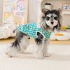 Plaid Dog T-Shirt Stylish Summer Pet Shirt with Leash Ring Washable Breathable Dog Tee Shirt for Small Dogs Puppies