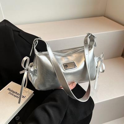Light Luxury Soft Leather Bag Women's Spring New Casual Commuter Pillow Bag High-end Texture Fashion Shoulder Armpit Bag
