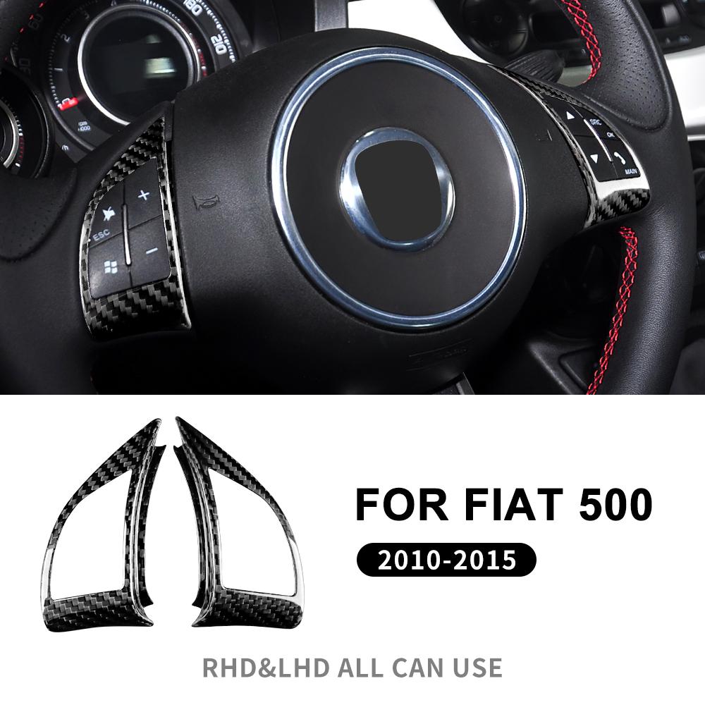 Real Hard Carbon Fiber Sticker For Fiat 500 Abarth 595 2012 2013 2014 2015 Car Interior Trim Decoration Accessories
