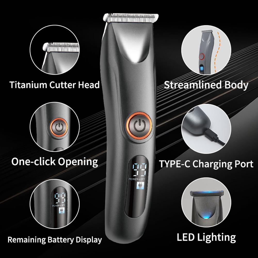 Hair Clipper, Cordless Beard Trimmer Shaver Electric T Blade Hair Trimmer Grooming Kit Razor, Zero Gap Hair Cutting Kit With Guide Combs