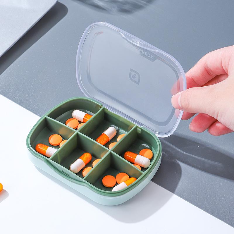 Portable Pill Box: Large Capacity, Sealed, Mini Dispenser with Cutter for Weekly Tablets