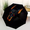 1pc Doberman, Totem Automatic Open/close, All-Season Portable Folding Umbrella, Travel, Everyday, Formal Events070