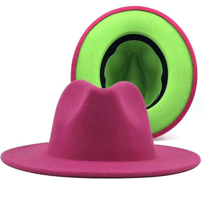 2025 Wool Felt Fedora Hat Wide Brim Jazz Party Hat for Women Men Autumn Winter Fashion