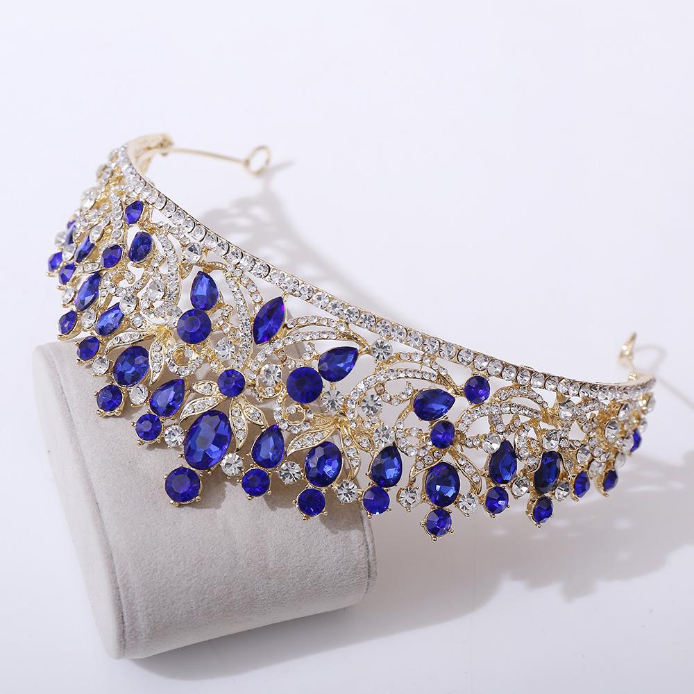 2026 New Jewelry Crown, Women's Alloy European and American Diamond Bridal Hair Accessories Wedding Dress Headgear