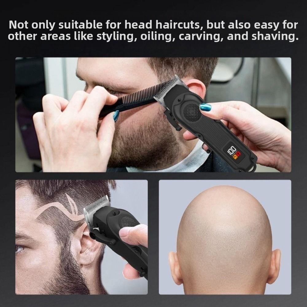 Powerful Men Hair Trimmer Fashion Hair Cutting Machine Set Rechargeable Hair Clipper  Barber